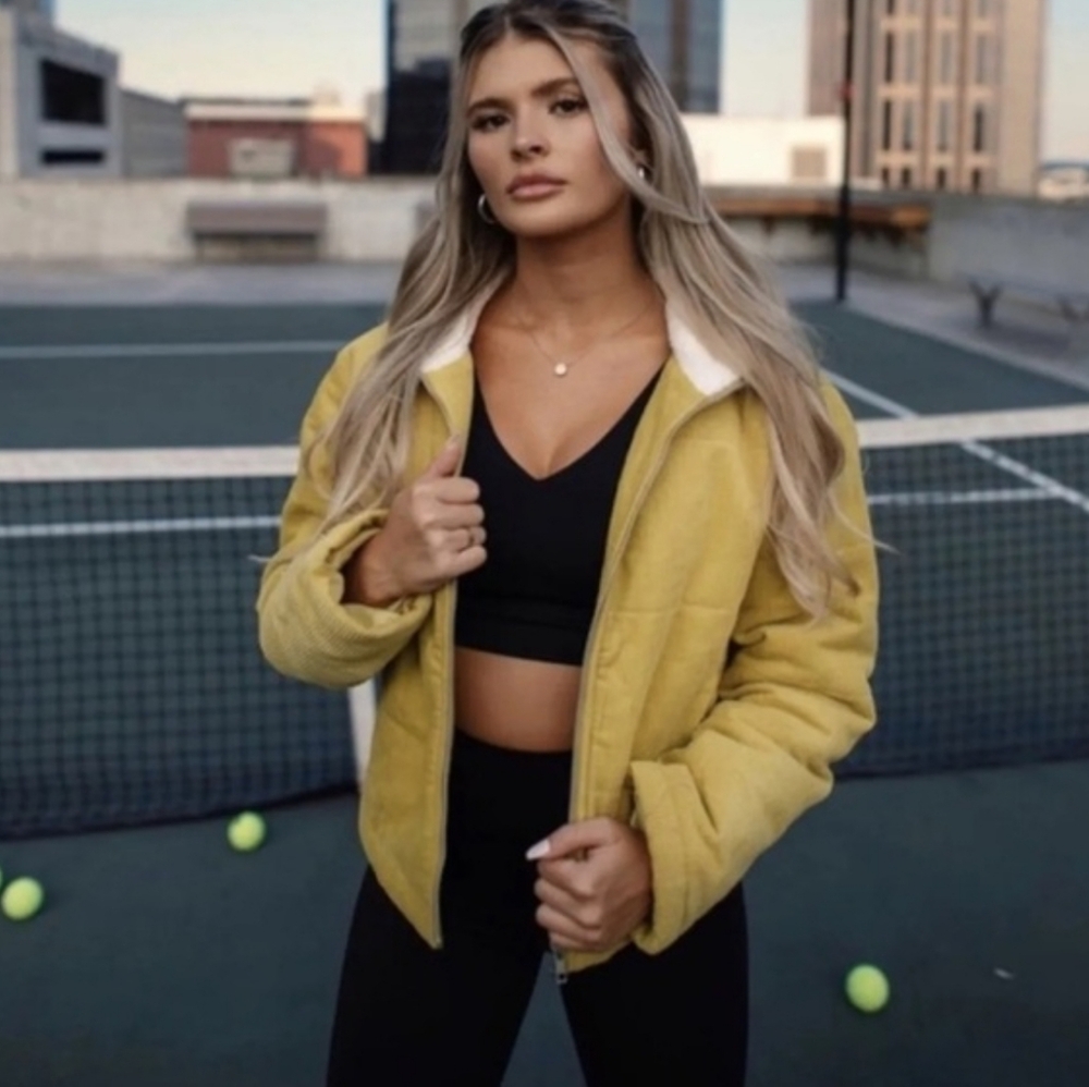 Kittenish Corduroy Puffer Jacket